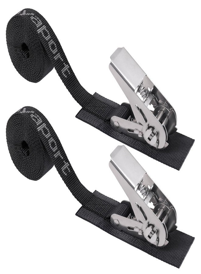 Ayaport Stainless Steel Ratchet Tie Down Straps Endless 8' Heavy Duty Boat Tie Downs Boat Accessories Pack of 2 - Image 1